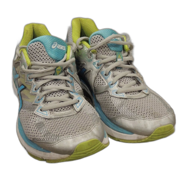 Asics GT-2000 V4 Running Shoes Silver / Turquoise / Lime Punch Womens Size 9 - Picture 3 of 7